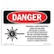 Signmission OSHA Danger, Invisible Laser Radiation Avoid Eye Exposure, 10in X 7in Decal, 10" W, 7" H, Landscape OS-DS-D-710-L-1669 - alternate 1
